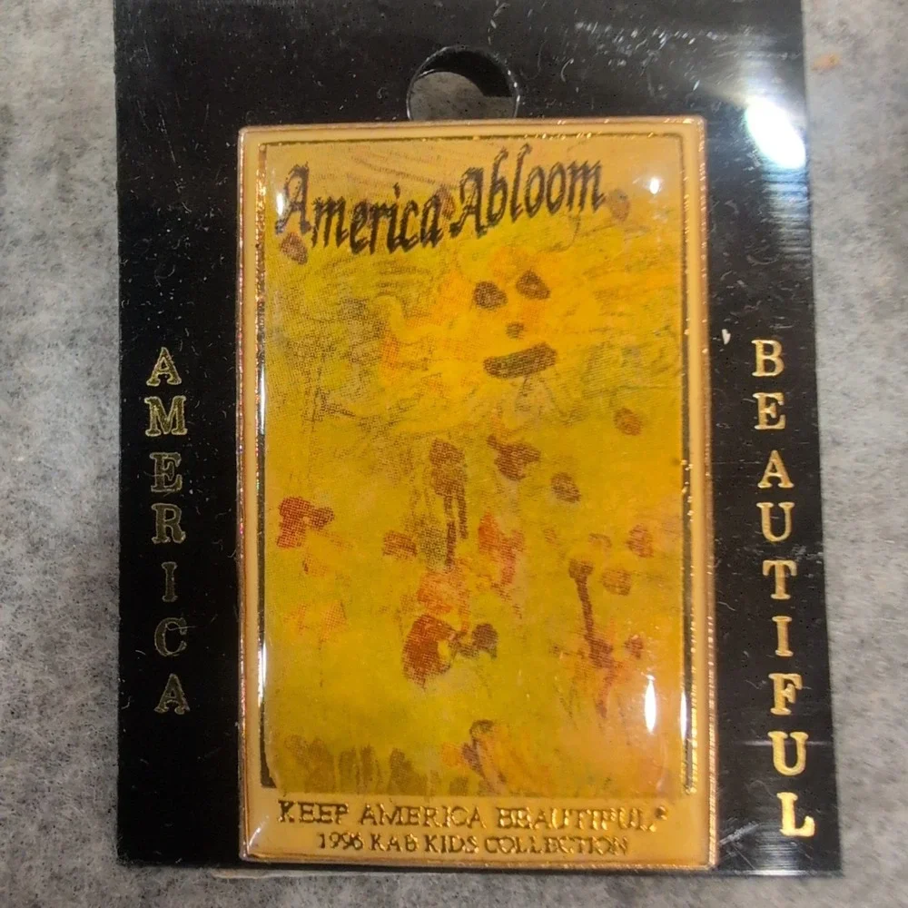 Vintage 1996 Keep America Beautiful Kids Collection Lapel Pin Set of 3 KAB Gold - Picture 3 of 5